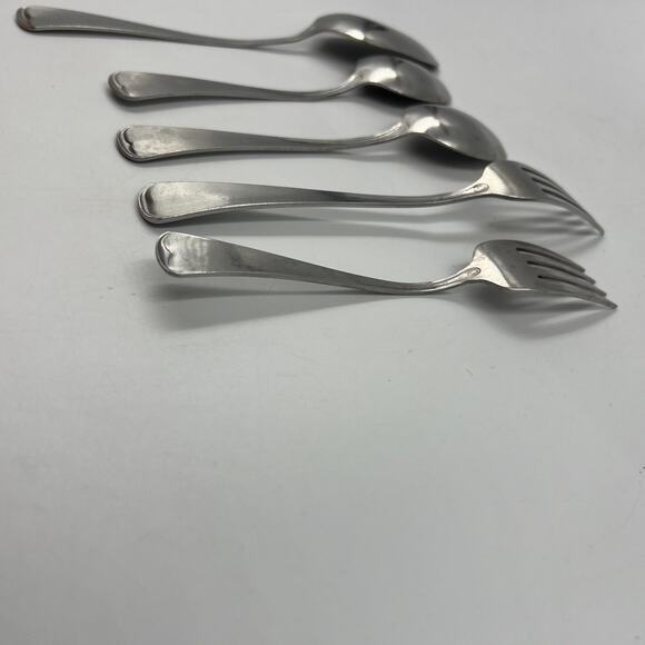 VTG 1881 Rogers Oneida Stainless American Artistry Pattern Set 3 Spoons 2 Forks - Picture 11 of 12
